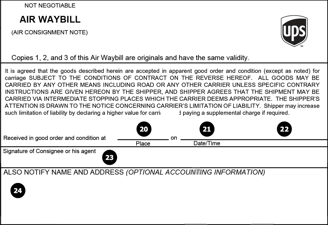 Last step Air Waybill